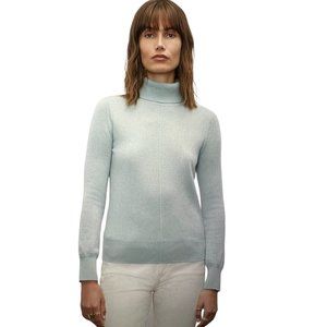 NWT Club Monaco Cashmere Keyhole Turtleneck Sweater in Jade Green Size XS